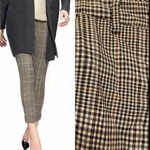 CAbi 573 Plaid Hatter Crop Pants Size 4